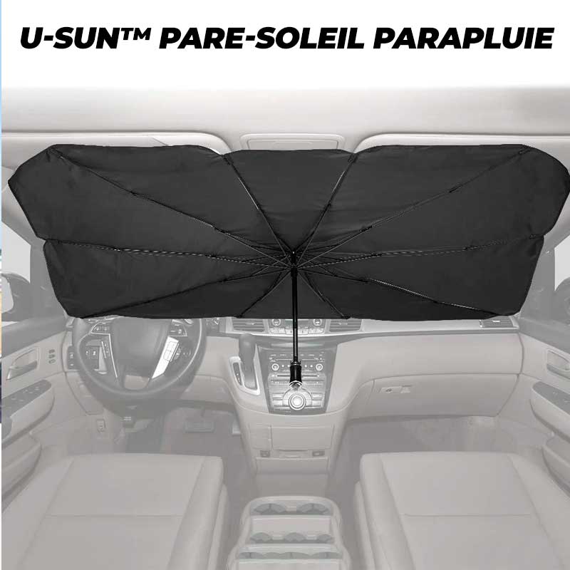 Pare Soleil Voiture Pare Brise Avant, Parapluie Auto SUV Camion,Bloque  99,9% des Rayons UV pour Les Voitures (M-135×75cm)